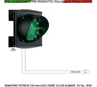 Semaforo 24 Led Luce Verde 24 Vac Scheda Intercambiabile Omologato Ripetitore Se