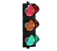 Semaforo a 3 Luci LED Industriale, Rosso Giallo Verde, Stradale IP65 con Indicatore Alloggiamento Dock, Lente Ragnatela