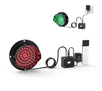 Semaforo a LED con Telecomando, Luce di Stop Rossa/Verde 2 in 1, Lampada Segnalazione Industriale, del Traffico per Banchine Carico, Interni ed Esterni(100mm/4in)