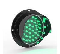 Semaforo a LED da 100 mm/3,9 pollici, semaforo, materiale PC, IP67 impermeabile e ad alta visibilità, adatto for uso industriale, nei trasporti e nei magazzini(Green,12V)