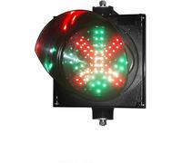 Semaforo A LED da 200 Mm (8 Pollici), Luce A LED Stop D Go 2 in 1, Spia Stradale con Freccia Verde A Croce Rossa, Impermeabile Ip65, per Strada, Casello, Cancello Residenziale, 1 PCS