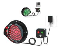 Semaforo a LED, impermeabile 2 in 1 luce di segnalazione industriale del bacino di carico con controllo del pulsante, AC110-240V