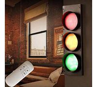 Semaforo Lampada da Parete Corridoio Bar Ristorante Applique da Parete LED Interno Spia con Interruttore Remoto Faretti da Muro Retro Industriale Illuminazione Bambini Cameretta Vintage Decorativa
