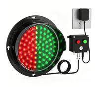 Semaforo LED Rosso/Verde, Luce Di Avvertimento Industriale 2-in-1, Impermeabile IP67, Controllo A Pulsante, Pronto All'uso, AC100-240V, Banchine Di Carico, Parcheggi, Stazioni Di Pedaggio(30cm/12in)