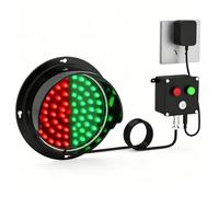 Semaforo LED Rosso/Verde, Luce Di Avvertimento Industriale 2-in-1, Impermeabile IP67, Controllo A Pulsante, Pronto All'uso, AC100-240V, Banchine Di Carico, Parcheggi, Stazioni Di Pedaggio(12.5cm/5in)