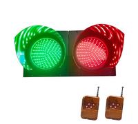 Semaforo LED TrafficsSignalLight, 2 luci di Segnalazione Rosse/Verdi, alloggiamento per PC per Decorazione di Avvertimento di Bar, Club e Negozi (Colore: 200 mm-24 V)