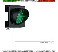 Semaforo Luce Verde Scheda 24 Led Verdi 230 V 3 W Ripetitore o Presidio Manuale