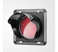 Semaforo Monocromatico, Semaforo LED Rosso Giallo E Verde, Lampada di Segnalazione di Stop Industriale, per Uso Stradale, Parcheggio E Didattico(Red,30cm/12in)