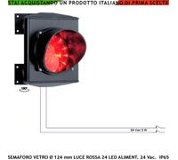 Semaforo Scheda 24 Led Luce Rossa 24 V Ripetitore Segnale Semaforico Ricambio St