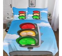 Semaforo Set Copripiumino Con Cerniera Nascosta, King(220x240cm) Biancheria Da Letto Corgi's Ass Federe Soft Microfiber Set Di Biancheria Da Letto