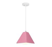 SEMANHUA Lampada A Sospensione Decorativa In Stile Pastorale E26/E27 - Da Soffitto Con Paralume In Metallo Colorato Per Casa E Ufficio(Pink)