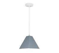 SEMANHUA Lampada A Sospensione Decorativa In Stile Pastorale E26/E27 - Da Soffitto Con Paralume In Metallo Colorato Per Casa E Ufficio(Agray)