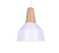 SEMANHUA Lampada A Sospensione Nordic Macaron Color Per Isola Cucina E Bar - Da Soffitto E27 Regolabile Design In Metallo Legno(B)