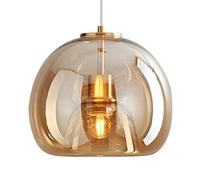 SEMANHUA Nordic Minimalist Glass Recessed Pendant Lamp E27 Base - Adjustable Ceiling Light for Living Rooms, Restaurants, and Hotels