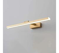 SEMANHUAOZ Lampada da specchio da trucco in alluminio, lampada da bagno lineare, lampade frontali a specchio a strisce, applique da parete, illuminazione a LED for display e illuminazione(Brushed Gold