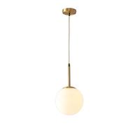 SEMANHUAOZ Semplice Lampada a Sospensione Rotonda in Vetro, Lampadario a Testa Singola con Sorgente Luminosa E14, Apparecchi di Illuminazione a Soffitto, Soggiorno, Camera da Letto, Bar, Decorazione,