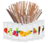 SEMAR® | Zucchero per zucchero filato - 8 gusti (8 x 100 gr) + 100 Bastoncini | AROMI (Mela/Fragola/Fragola & panna/Bosco/Menta/Pistacchio/Vaniglia/Cocco)