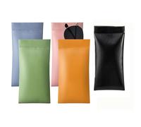 Semazz Custodia Occhiali Morbida,5 PCS PU Pelle Occhiali da Sole Custodia Morbida per Occhiali da Sole per Donne Uomini