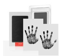 Semazz Kit per Impronte Bimbi,2 Kit di Impronta Mani e Piedi Neonati Scheda di Stampa Bianca Set di tamponi d'inchiostro per Impronte di Mani e piedi di Neonati non tossici per Baby Shower Neonato