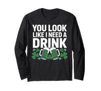 Sembra Che io Abbia Bisogno di Un Drink, Boccali di Birra Verde Trifoglio Maglia a Manica