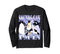 Sembra Gay I'm in Funny Meme Penguin Graphic Bootleg Maglia a Manica