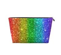 Sembra un arcobaleno con paillettes, Borsa da toilette Borsa per trucco Borsa per cosmetici Borsa da toilette da viaggio portatile