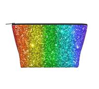 Sembra un arcobaleno con paillettes, Borsa da toilette Borsa per trucco Borsa per cosmetici Borsa da toilette da viaggio portatile