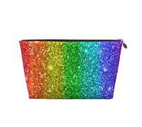 Sembra un arcobaleno con paillettes, Borsa per il trucco Borsa per cosmetici Borsa da toilette da viaggio portatile Borsa da toilette