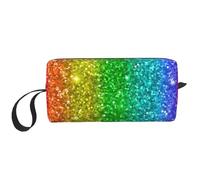 Sembra un arcobaleno con paillettes, Borsa per il trucco Borsa per cosmetici Borsa da toilette da viaggio portatile Borsa per trucco Organizer