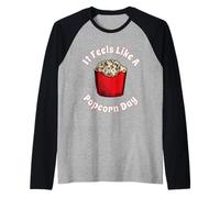 Sembra Un Popcorn Day Theatre Snack Movie Lovers Maglia con Maniche Raglan
