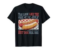 Sembri che il 4 luglio mi faccia desiderare un hot dog davvero male Maglietta