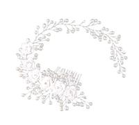 Sembri così Belle Donne Gioielli Fatti a Mano Copricapo da Sposa Spilla per Capelli Fiore Finto Perla Fascia - Bianco Elegante e Popolare Durability And Fashion