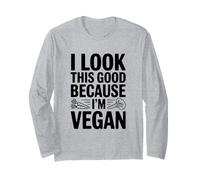Sembro così Bello perché Sono Vegano Maglia a Manica