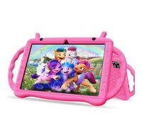Semeakoko Tablet Bambini 10 Pollici, Tablet Android 14 Octa Core 2.0 GHz, 10GB RAM + 64GB ROM(TF 1 TB), 6000 mAh, WiFi, Bluetooth, Doppia Fotocamera, Controllo Genitori, APP Educazione Bambini (Rosa)