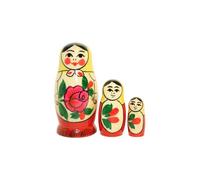 Semenovskaya Matroshka Matrioska Babushka Matrioska - 3 bambole in legno da 7 cm