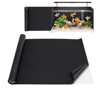 SEMGABO Pellicola Adesiva Statica per Sfondo Acquario, Parete Posteriore Nera 50x200 cm