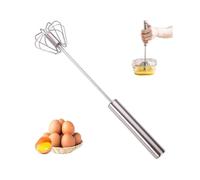 Semi-Automatic Stainless Steel Whisk â 10â Hand-Push Mixer for Baking