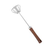 Semi Automatic Whisk - 2.83x12.01in Hand Push Blender, Wooden Handle Rotating Egg Beater | Time-Saving Semi Automatic Whisker for Whisking Frothing Mixing Cream Batter Eggs for Home Kitchen Baking