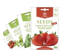 Semi Biologiche Minigarden, Selezione FRUTTA: Fragole, Peperoncini "Padron", Piselli e Pomodoro "Cuor di bue"