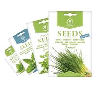 Semi Biologiche Minigarden, Selezione PIANTE AROMATICHE: Erba Cipollina, Prezzemolo, Menta Verde e Basilico