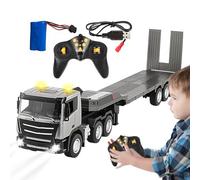 Semi Camion RC, Giocattolo Semi Camion Telecomandato - Giocattoli Per Per Auto RC In 1/24 - Modello Di A Pianale A 9 Con Rimorchio, Veicolo Per Da 2,4 GHz Con Suon