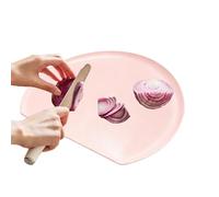Semi Circular Kneading Board - Kitchen Cutting for Dough Prep | Food Grade Anti Slip Design, Space Saving Countertop Chopping Pad for Home Apartment Camping Picnic BBQ Use
