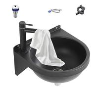 Semi-Circular Wall Mount Sink, Bathroom Vanity Washbasin, Compact Washroom Basin For Hotels Restaurants Kitchens Laundry Rooms, Cafes, Home Bathrooms And Stylish Modern Design