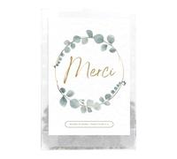 Semi di fiori Grazie" (10-50 bustine) | Piccolo regalo per gli ospiti | Regali di ringraziamento originali | Per colleghi, educatori, compleanno bambino, matrimonio (Grazie - eucalipto, 10)