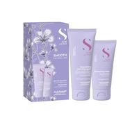 Alfaparf Milano Semi di Lino Smooth Minisize Kit set di cosmetici da viaggio per capelli ribelli e crespi