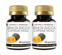 Semi di Zucca 140 Softgels | Perle con Olio Spremuto a Freddo titolato in Omega 3 Omega 6 e Omega 9, Acido Linoleico e Acido Oleico | 1 Softgel al giorno