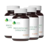 Semi di Zucca Olio Capsule Molli - 280 Softgels - Acido Linoleico Acido Oleico Omega 3-6-9 da Olio Spremuto a Freddo - 1 Perla al dì