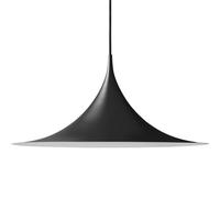 Semi Lampadario Grande Nero Opaco