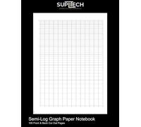Semi-Log Graph Paper Cut Out Notebook: Semi-Logarithmic Graph Paper, 200 (100 Front and Back) 8.5" x 11" White Pages with Grey Grids