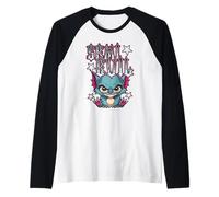 SEMI MALE carino ma un po 'cattivo divertente piccolo adorabile mostro Maglia con Maniche Raglan